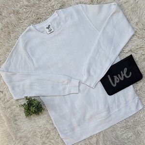 Pacific & Co. Crewneck Tunic Sweatshirt 💗 White